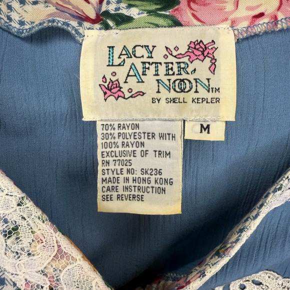 Vintage "Lacy Afternoon" Two-Piece Floral Dress Set by Shell Kepler – Size M - Picture 14 of 16